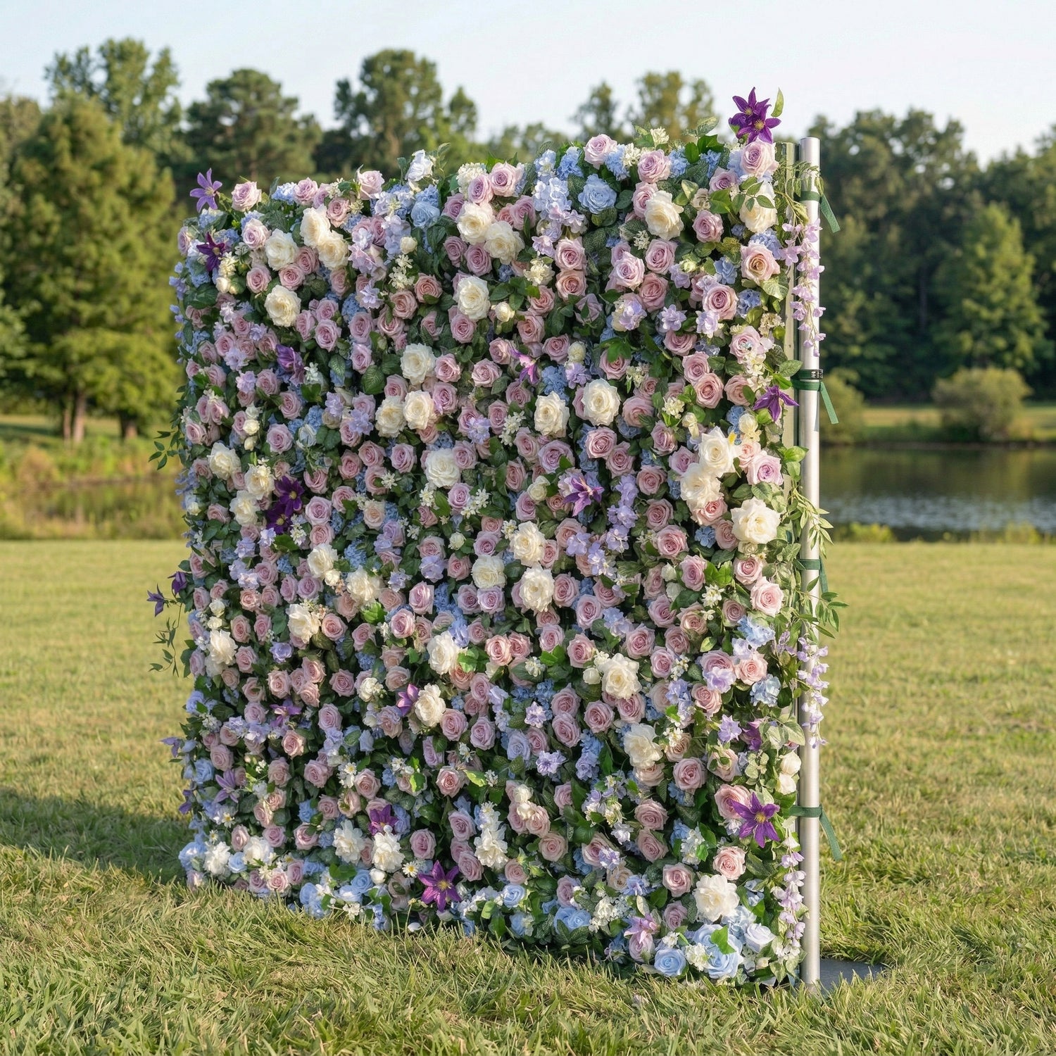 Estelora 5D Blue and Purple Rose Artistic Flower Wall For Wedding and Events