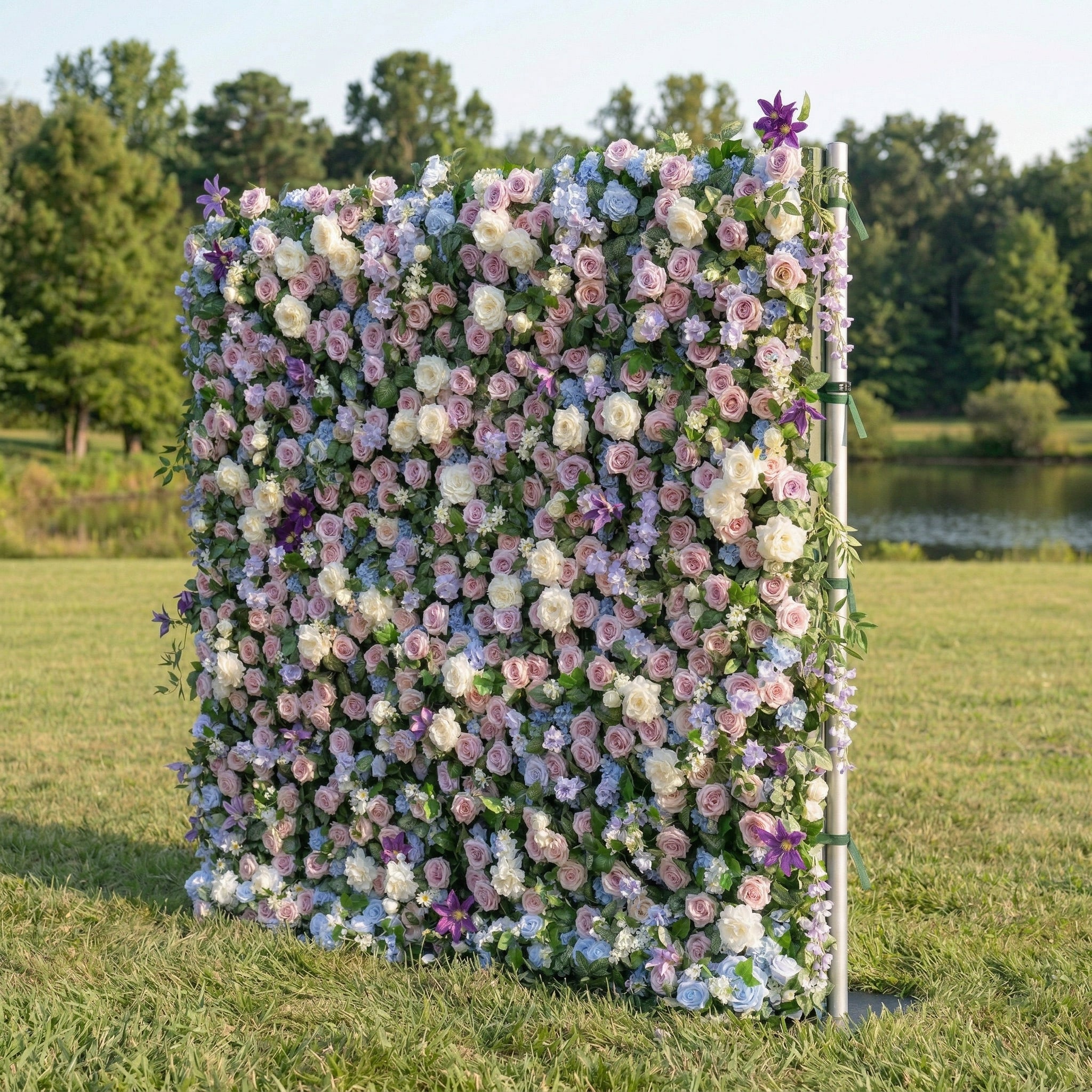 Estelora 5D Blue and Purple Rose Artistic Flower Wall For Wedding and Events