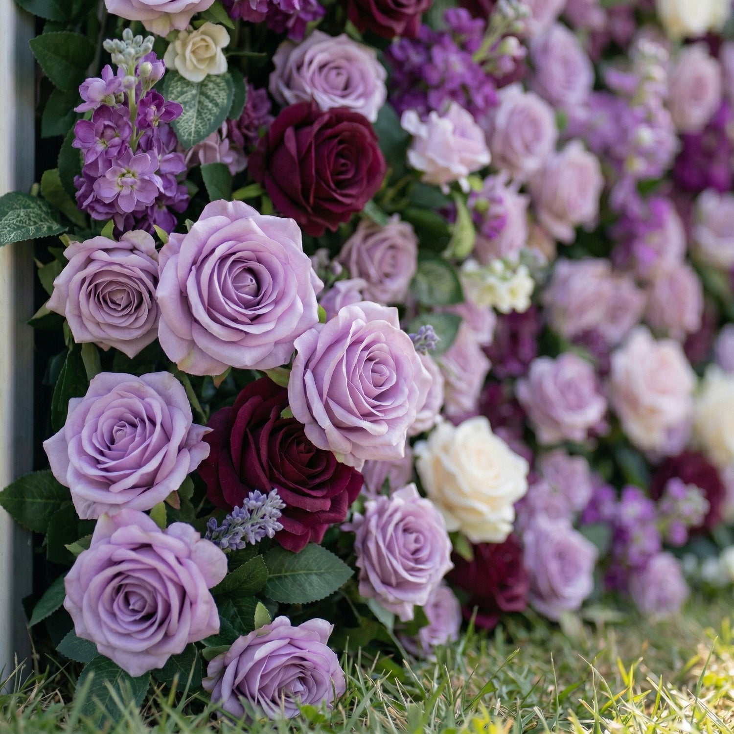 Fawnie 3D Purple Rose Floral Wall Backdrop Perfect for Valentine’s Day Weddings &amp; Events