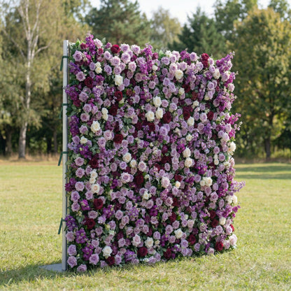Fawnie 3D Purple Rose Floral Wall Backdrop Perfect for Valentine’s Day Weddings &amp; Events