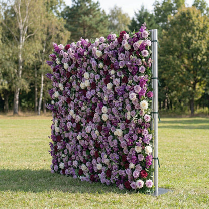 Fawnie 3D Purple Rose Floral Wall Backdrop Perfect for Valentine’s Day Weddings &amp; Events