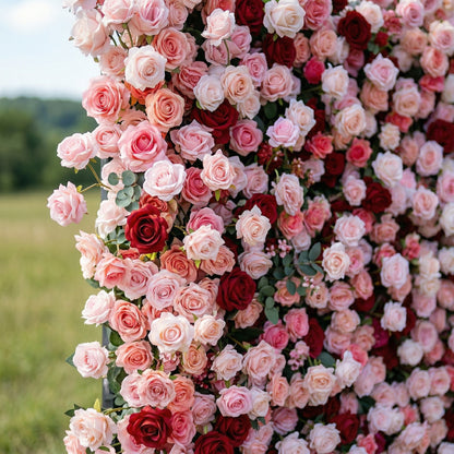 Fineline 4D Romantic Rose Flower Wall Panel – Easy Install Faux Floral Backdrop for Birthday, Graduation &amp; Event Decor