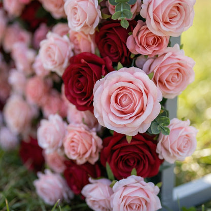 Fineline 4D Romantic Rose Flower Wall Panel – Easy Install Faux Floral Backdrop for Birthday, Graduation &amp; Event Decor
