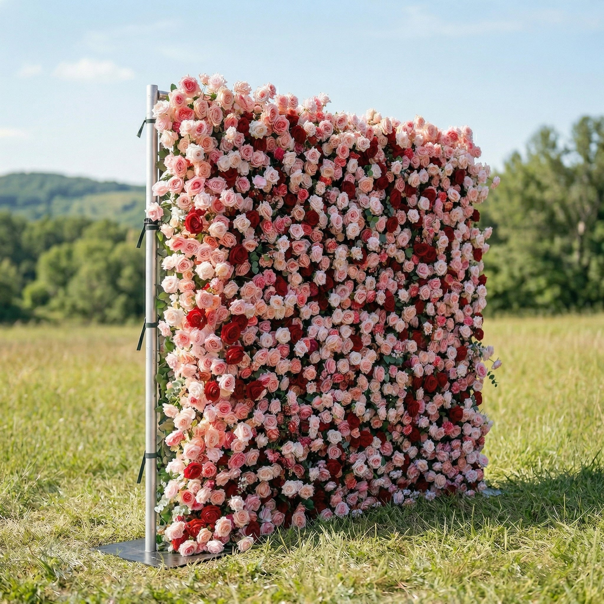 Fineline 4D Romantic Rose Flower Wall Panel – Easy Install Faux Floral Backdrop for Birthday, Graduation &amp; Event Decor