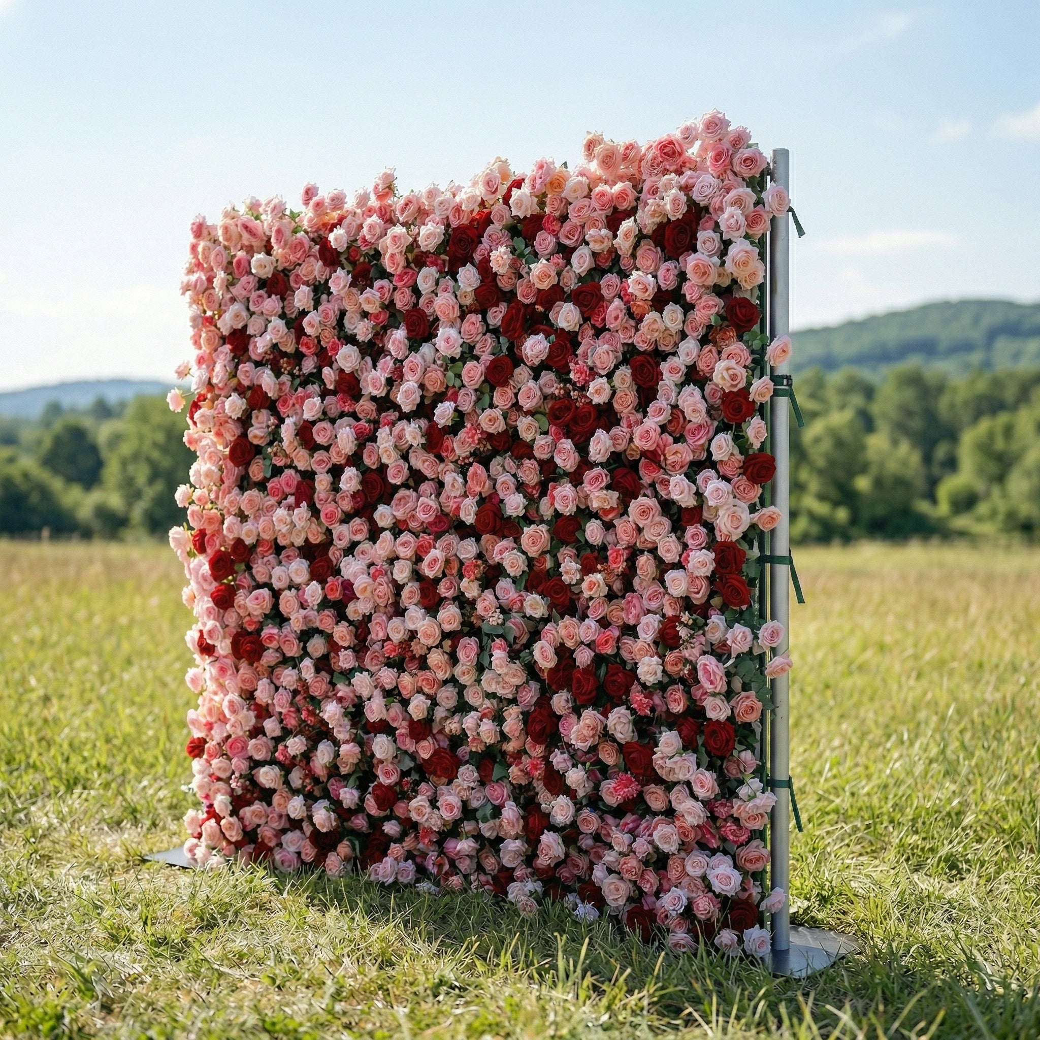 Fineline 4D Romantic Rose Flower Wall Panel – Easy Install Faux Floral Backdrop for Birthday, Graduation &amp; Event Decor