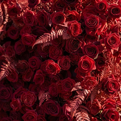 Flora 3D Red Flower Wall Fabric Artificial Zip Up Curtain Flower Wall For Wedding and Events Decoration