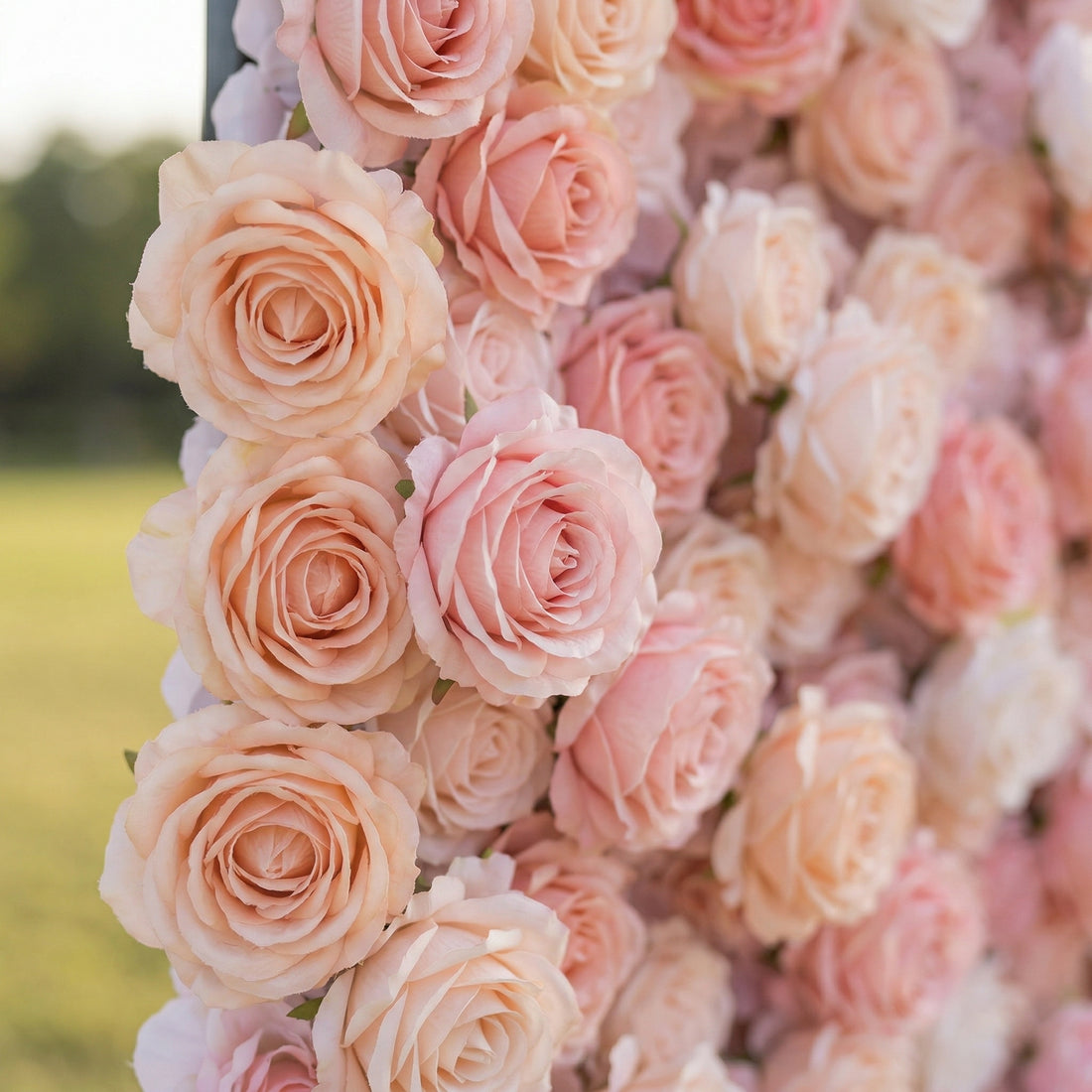 Freyenelle 4D Fabric Artificial Zip Up Curtain Flower Wall For Wedding and Events Decoration