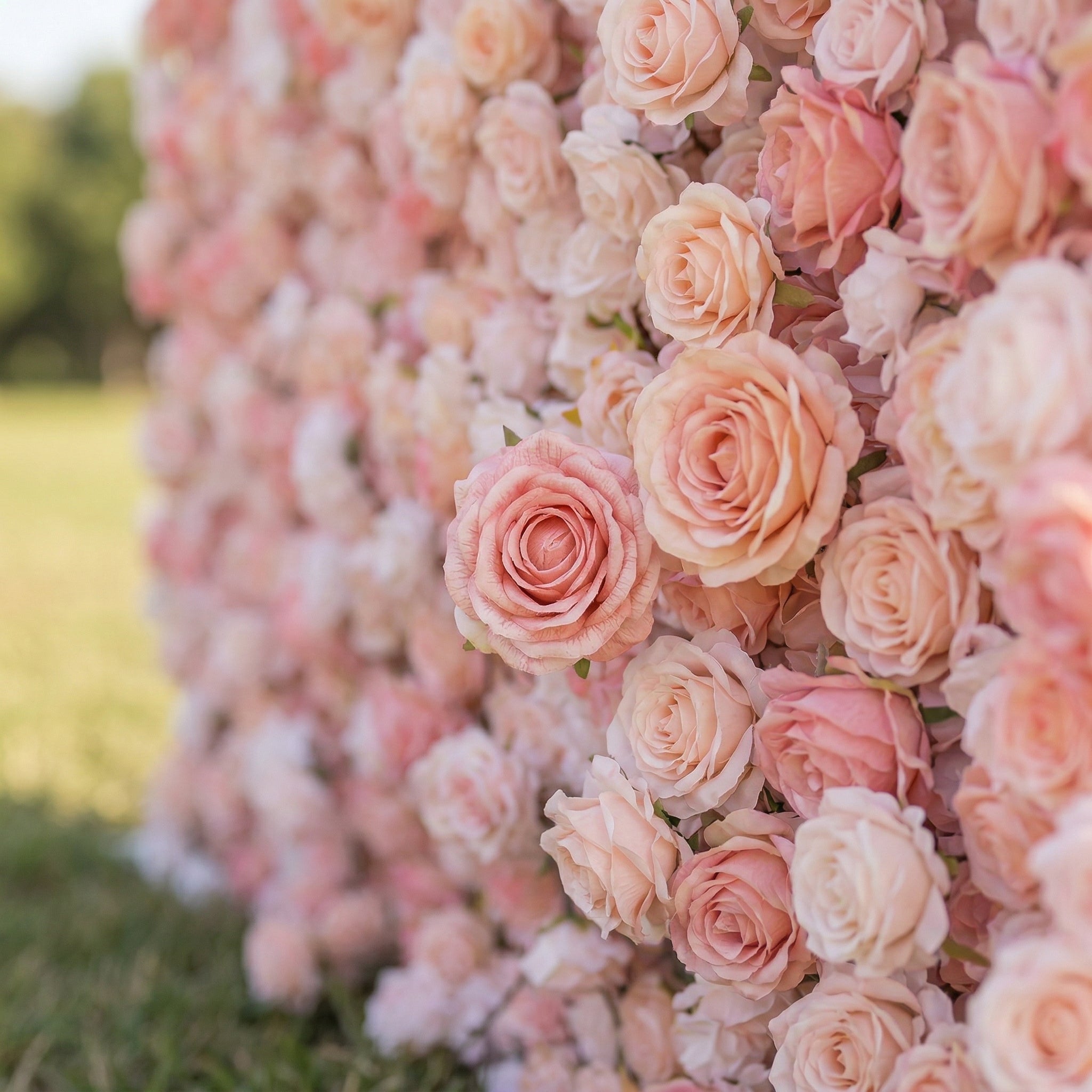 Freyenelle 4D Fabric Artificial Zip Up Curtain Flower Wall For Wedding and Events Decoration