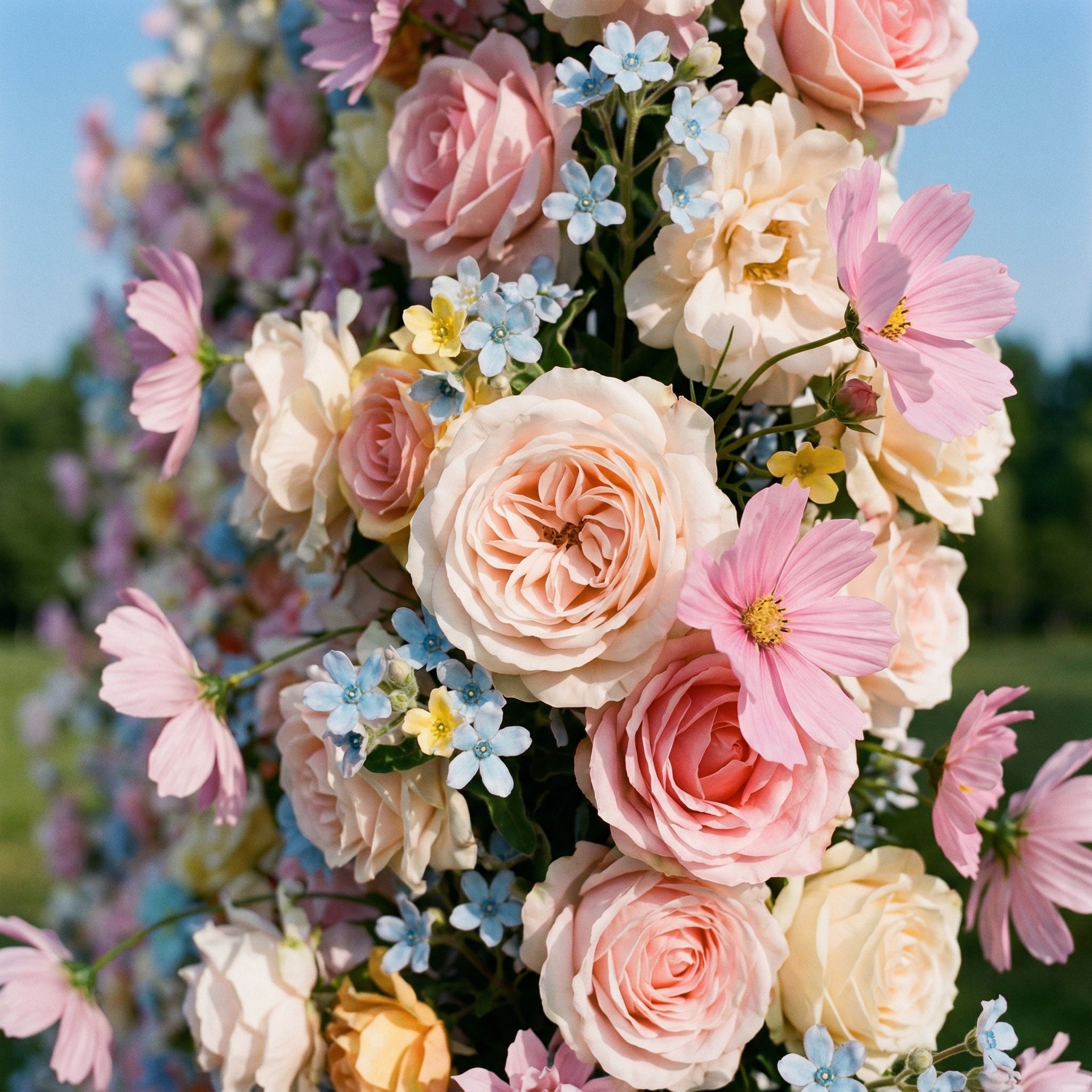 Galenine 5D Colorful Mood Artistic Flower Wall For Wedding and Events