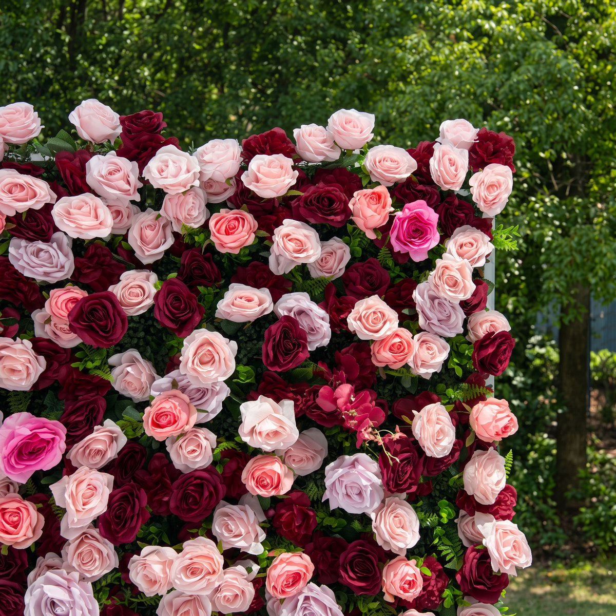 Isolenia 3D Fabric Artificial Zip Up Curtain Flower Wall For Wedding and Events Decoration