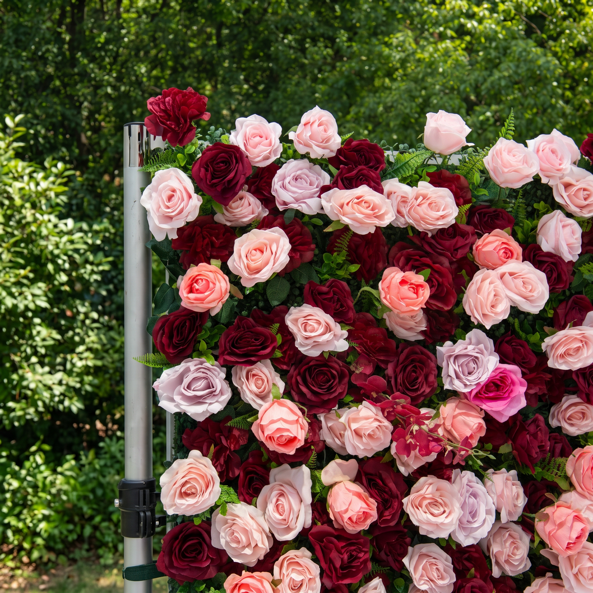 Isolenia 3D Fabric Artificial Zip Up Curtain Flower Wall For Wedding and Events Decoration