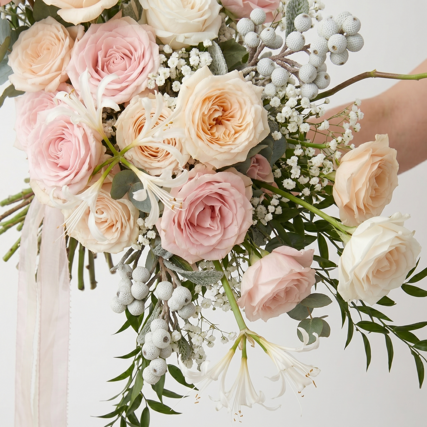 Free-Form Bridal Bouquet in Passionate Pink