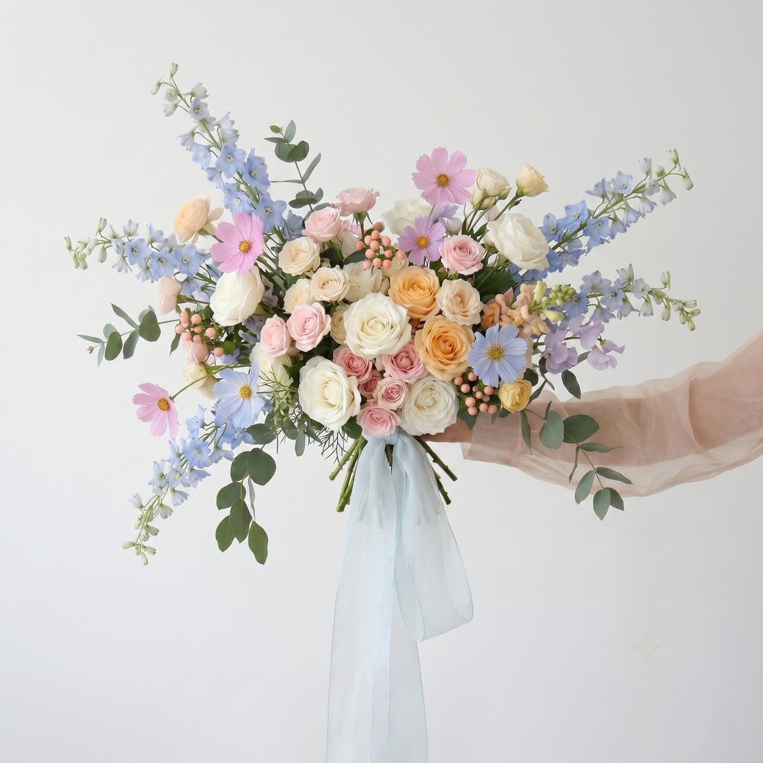 Cascade Bridal Bouquet in Multicolor