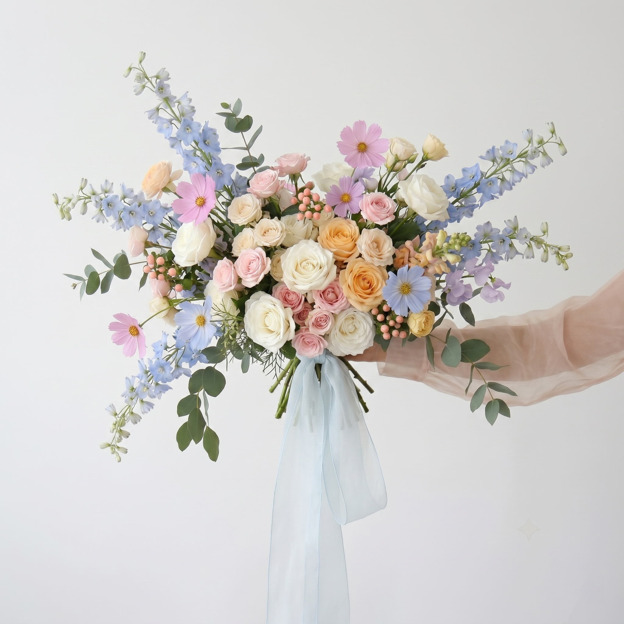 Cascade Bridal Bouquet in Multicolor