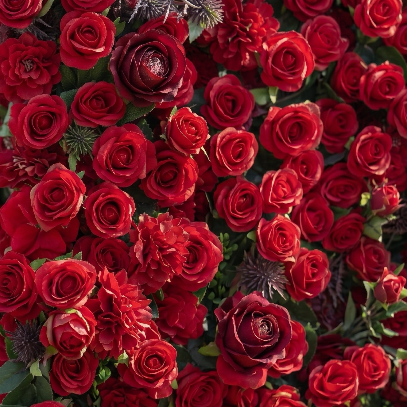 Hazel 3D Fabric Backdrop Artificial Flower Wall with Zip-Up Design for Events and Home Decoration