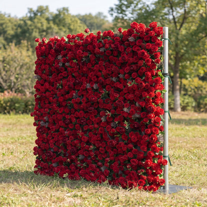 Hazel 3D Fabric Backdrop Artificial Flower Wall with Zip-Up Design for Events and Home Decoration
