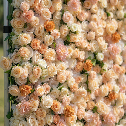 Hazenen 3D Orange Rose Floral Wall Backdrop Perfect for Valentine’s Day Weddings &amp; Events