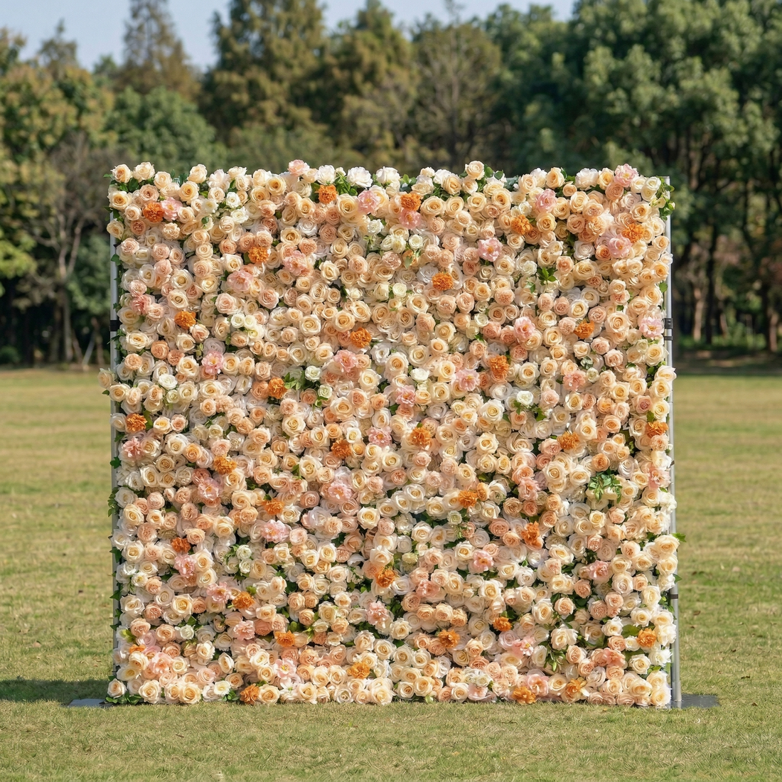 Hazenen 3D Orange Rose Floral Wall Backdrop Perfect for Valentine’s Day Weddings &amp; Events