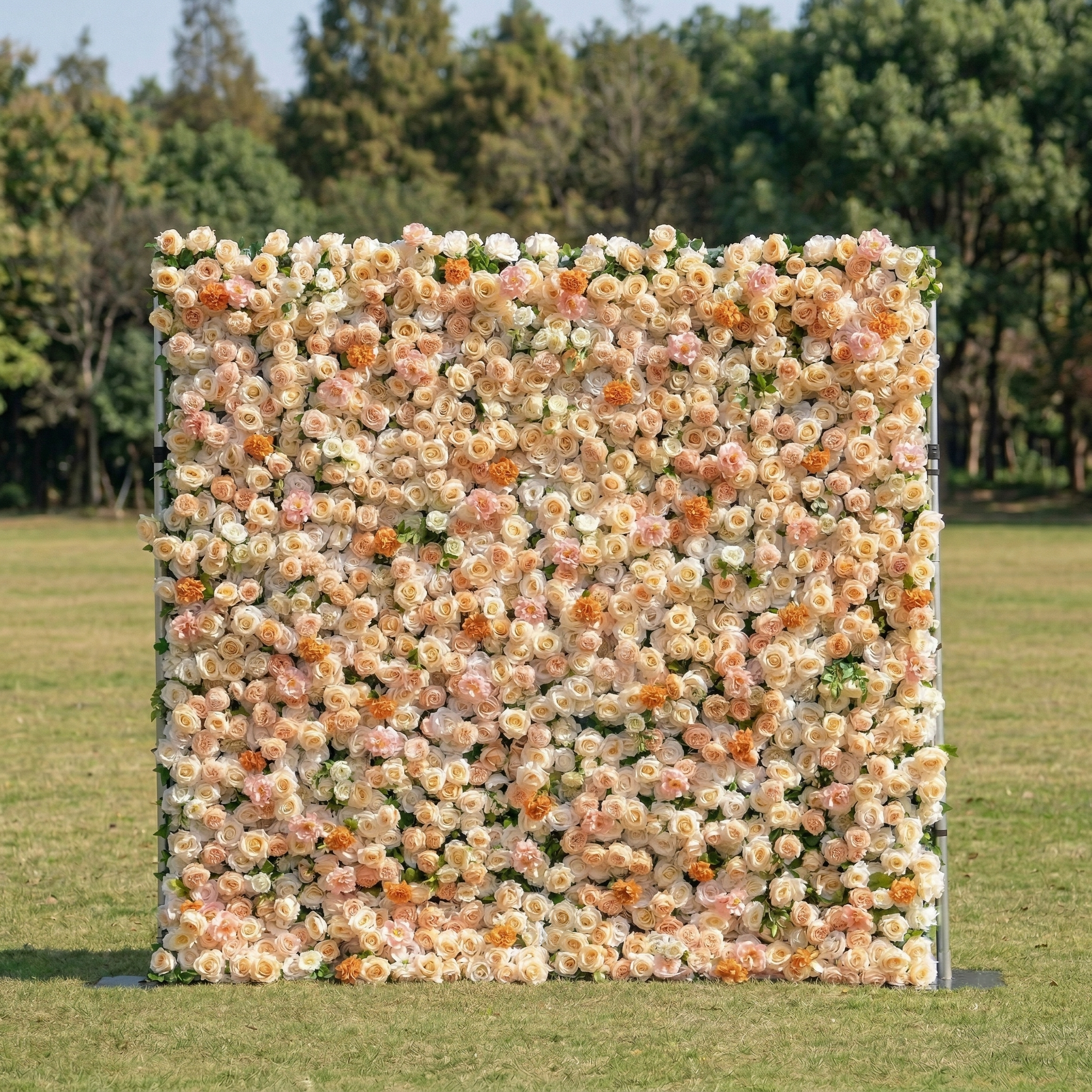 Hazenen 3D Orange Rose Floral Wall Backdrop Perfect for Valentine’s Day Weddings &amp; Events