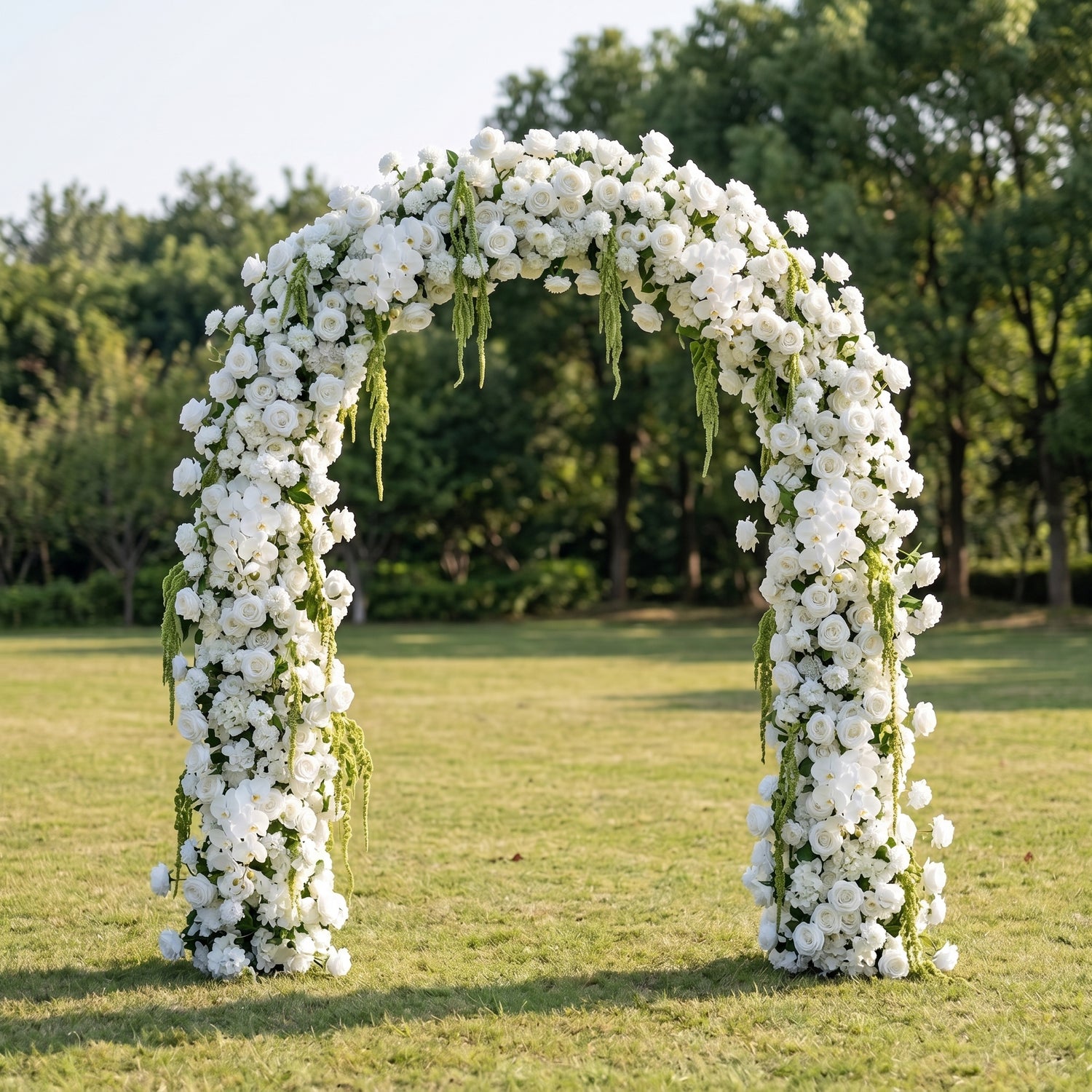 Helena White and Green flower arch Wedding Party Event Background Floral Arch Decoration