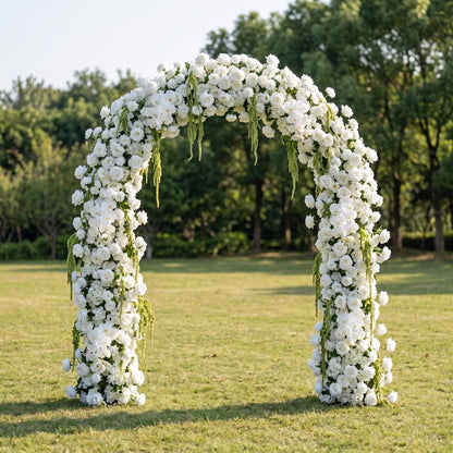 Helena White and Green flower arch Wedding Party Event Background Floral Arch Decoration