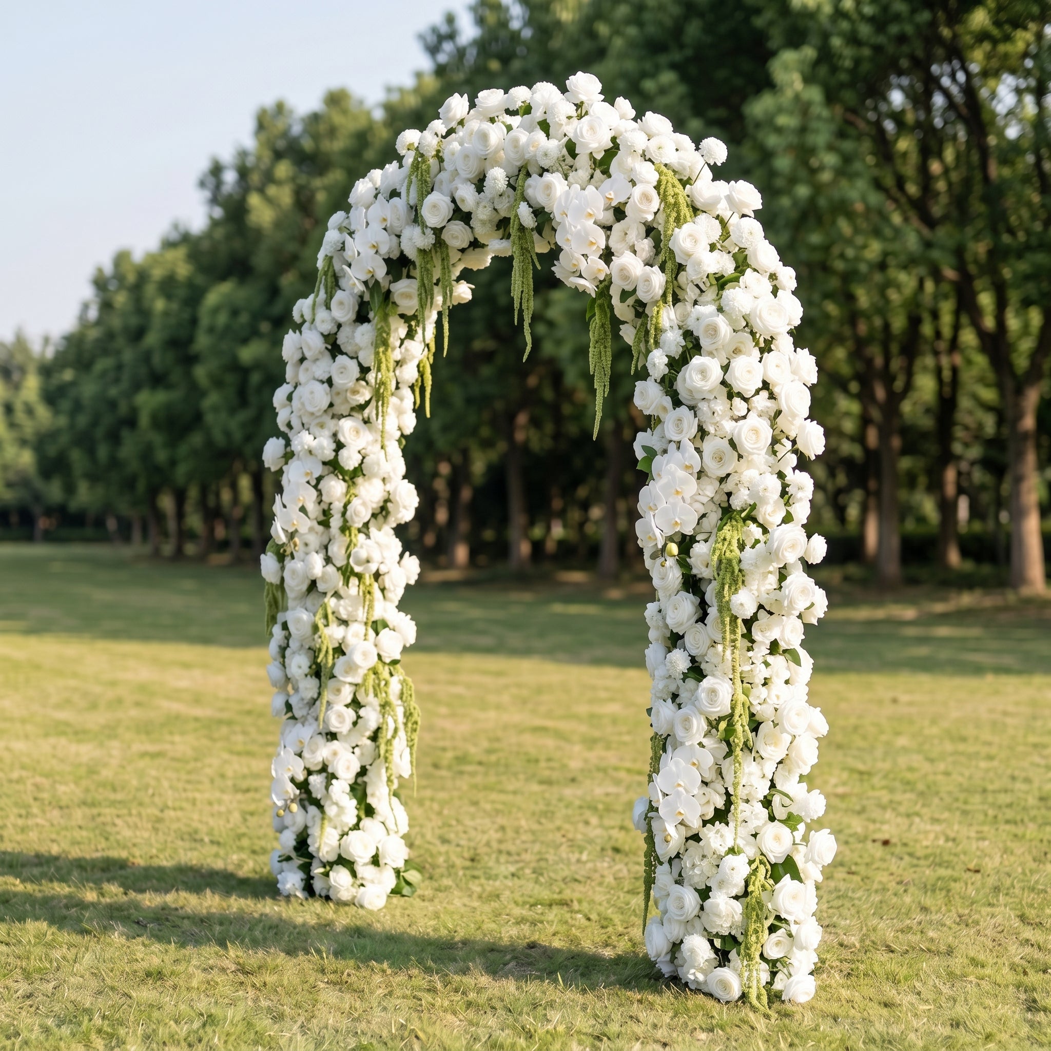 Helena White and Green flower arch Wedding Party Event Background Floral Arch Decoration