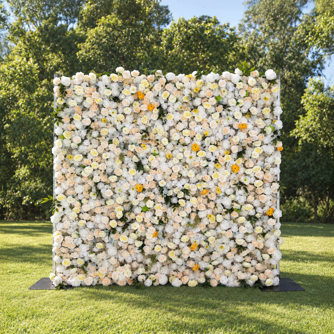 Aube 3D Flower Wall Fabric Artificial Zip Up Curtain Flower Wall For Wedding and Events Decoration