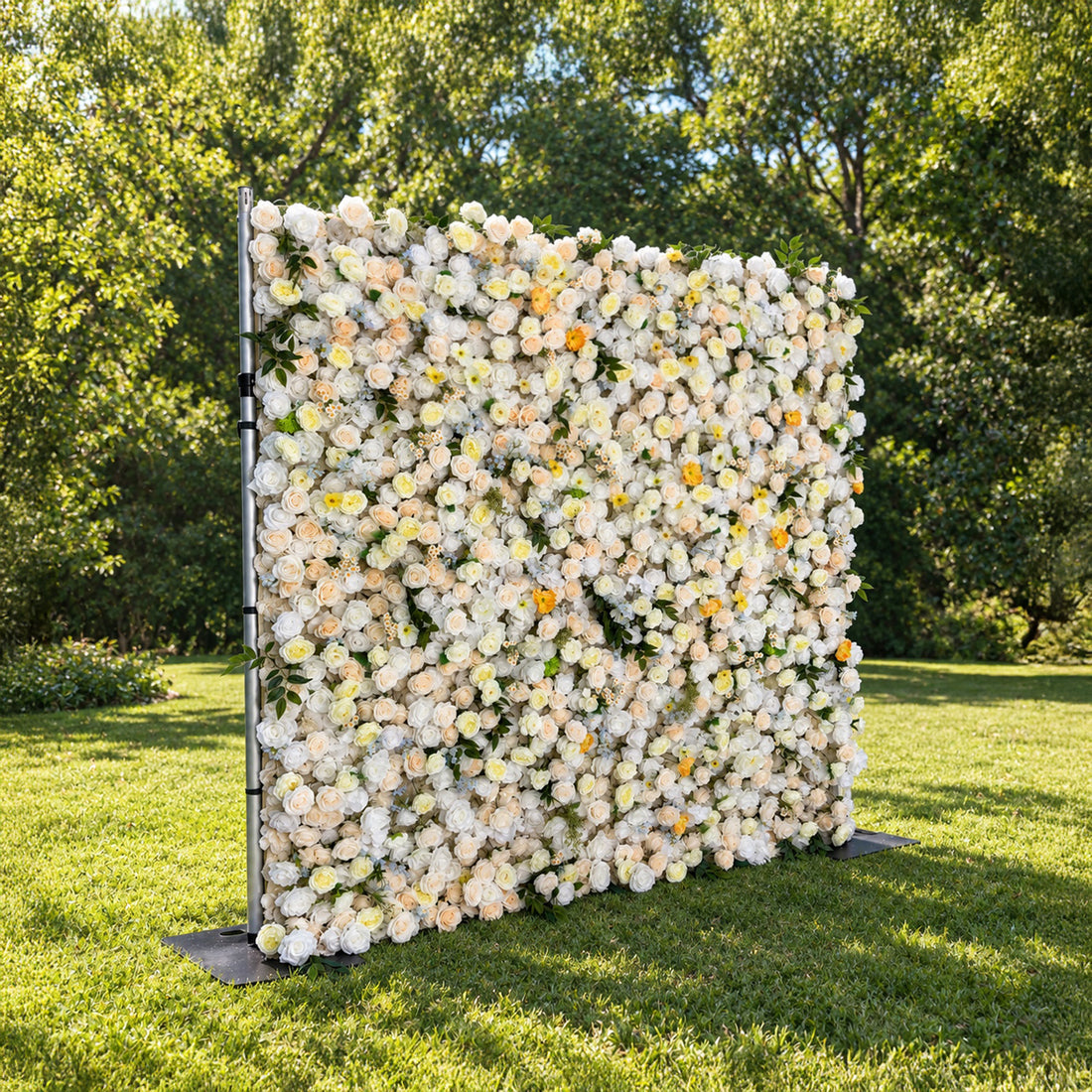 Aube 3D Flower Wall Fabric Artificial Zip Up Curtain Flower Wall For Wedding and Events Decoration