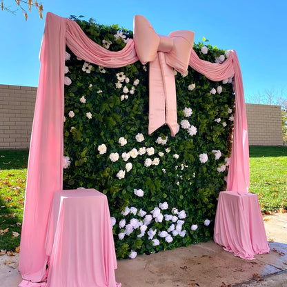 Cornell 2D Fabric Backdrop Artificial Flower Wall with Zip-Up Design for Wedding and Photobooth