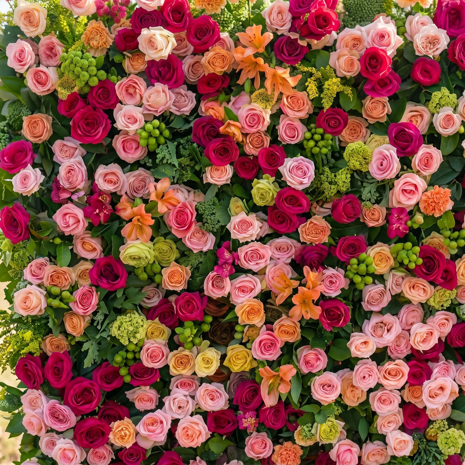 Iris 3D Fabric Backdrop Artificial Flower Wall with Zip-Up Design for Events and Home Decoration