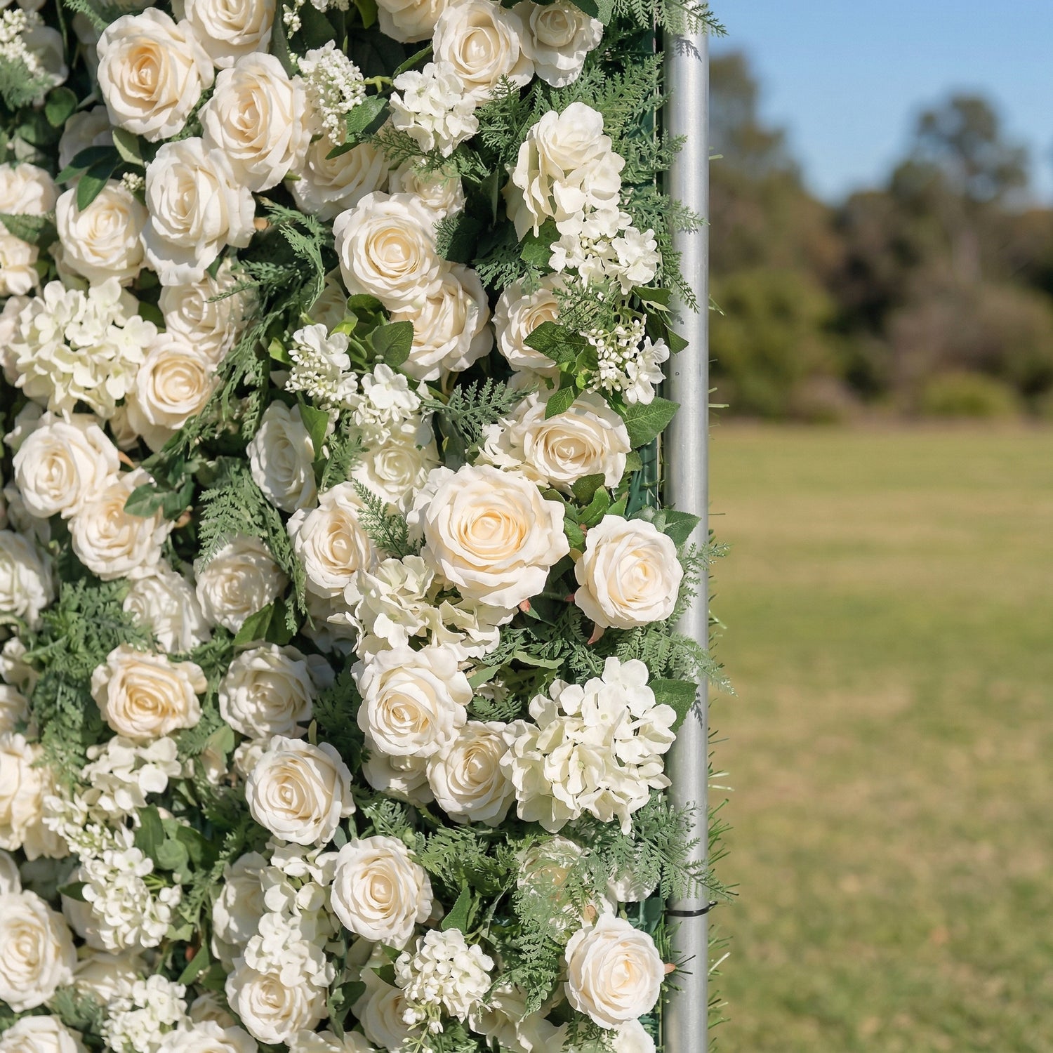Irisia 3D Garden White Rose Flower Wall for Parties Weddings &amp; Events