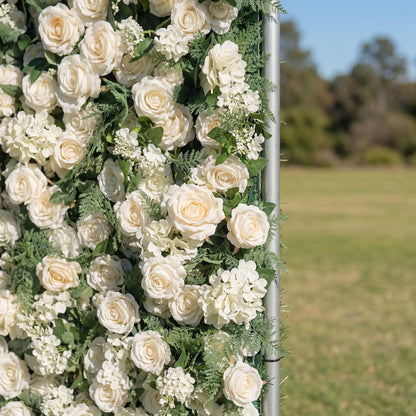 Irisia 3D Garden White Rose Flower Wall for Parties Weddings &amp; Events