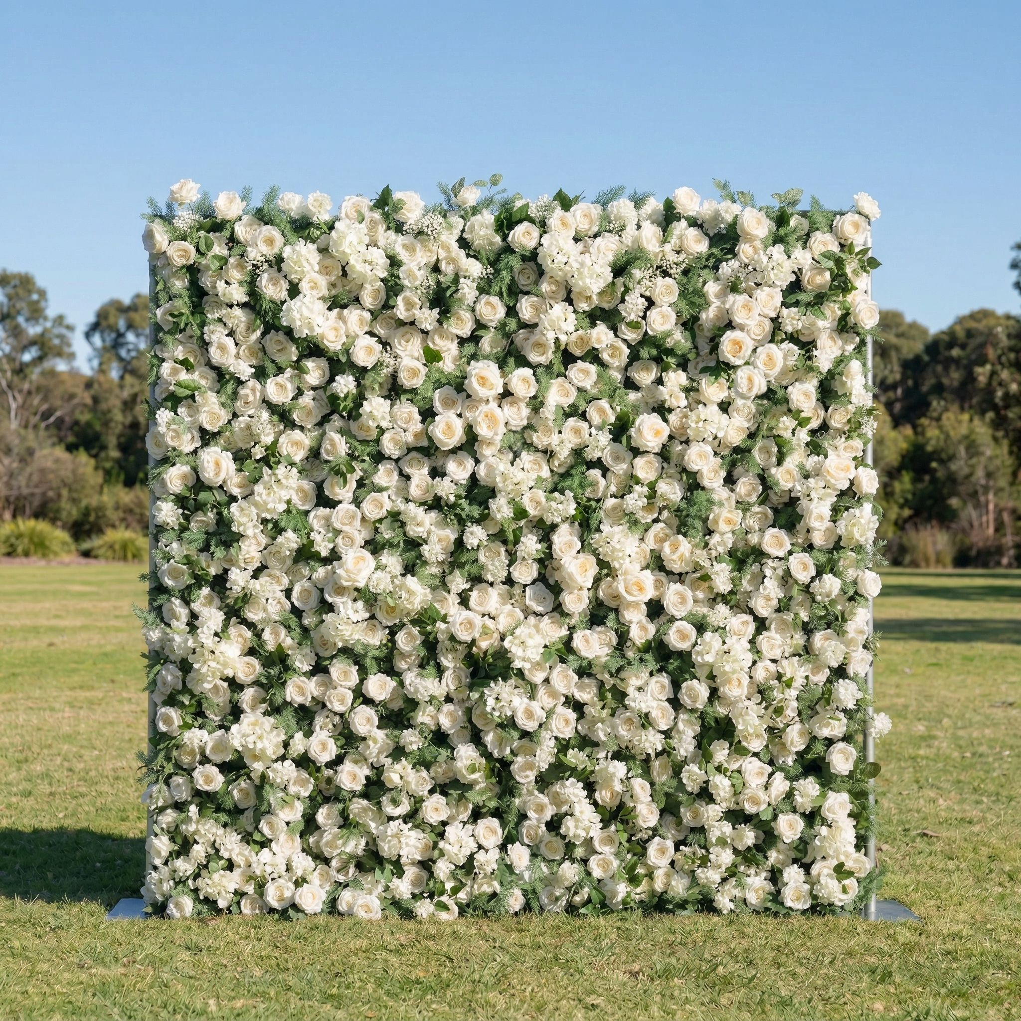Irisia 3D Garden White Rose Flower Wall for Parties Weddings &amp; Events