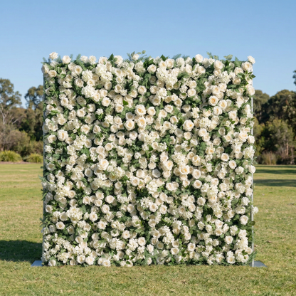 Irisia 3D Garden White Rose Flower Wall for Parties Weddings &amp; Events