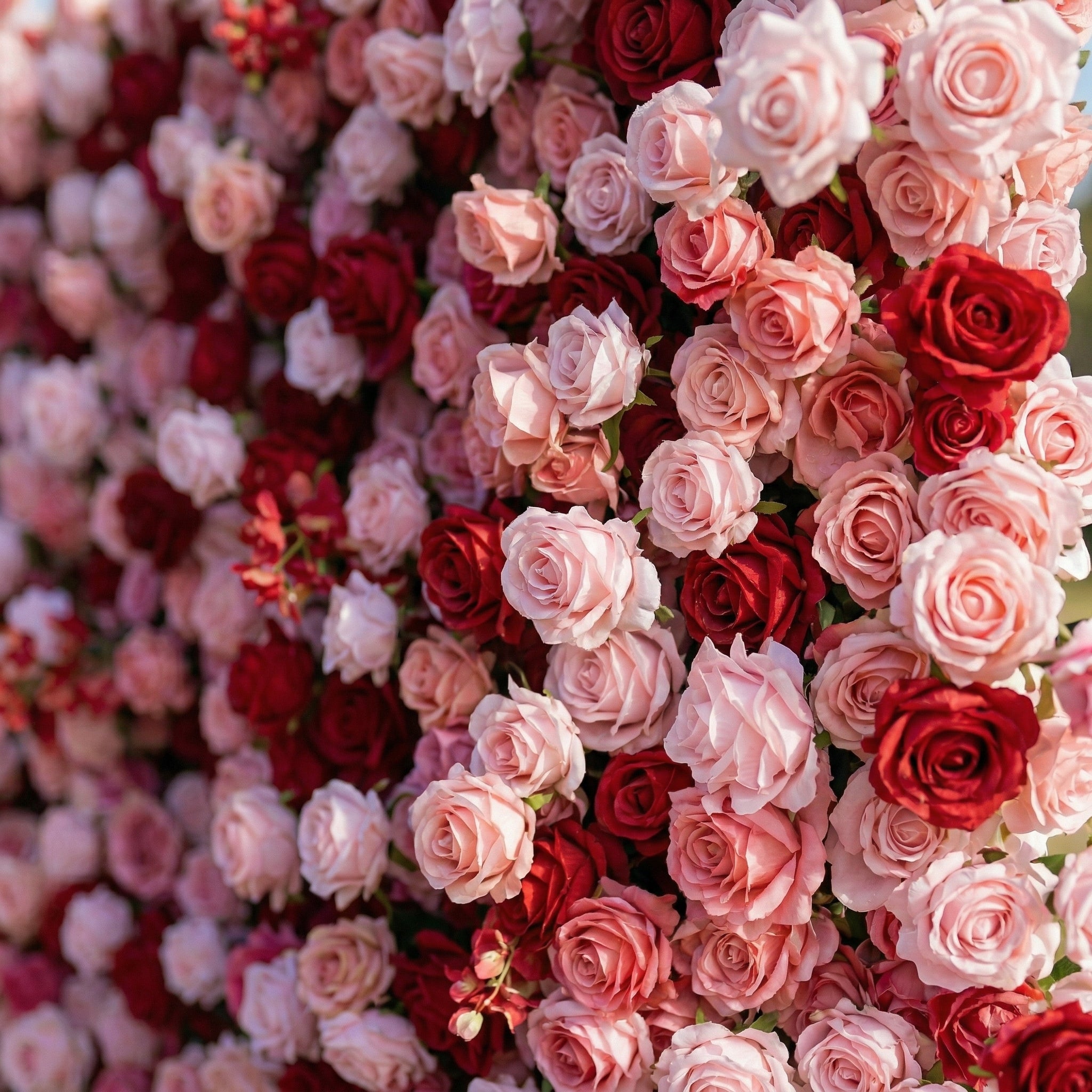 Isolenia 4D Fabric Artificial Zip Up Curtain Flower Wall For Wedding and Events Decoration