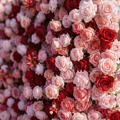 Isolenia 4D Fabric Artificial Zip Up Curtain Flower Wall For Wedding and Events Decoration