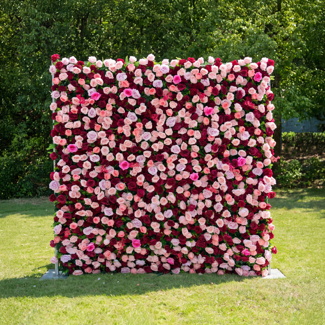 Isolenia 3D Fabric Artificial Zip Up Curtain Flower Wall For Wedding and Events Decoration