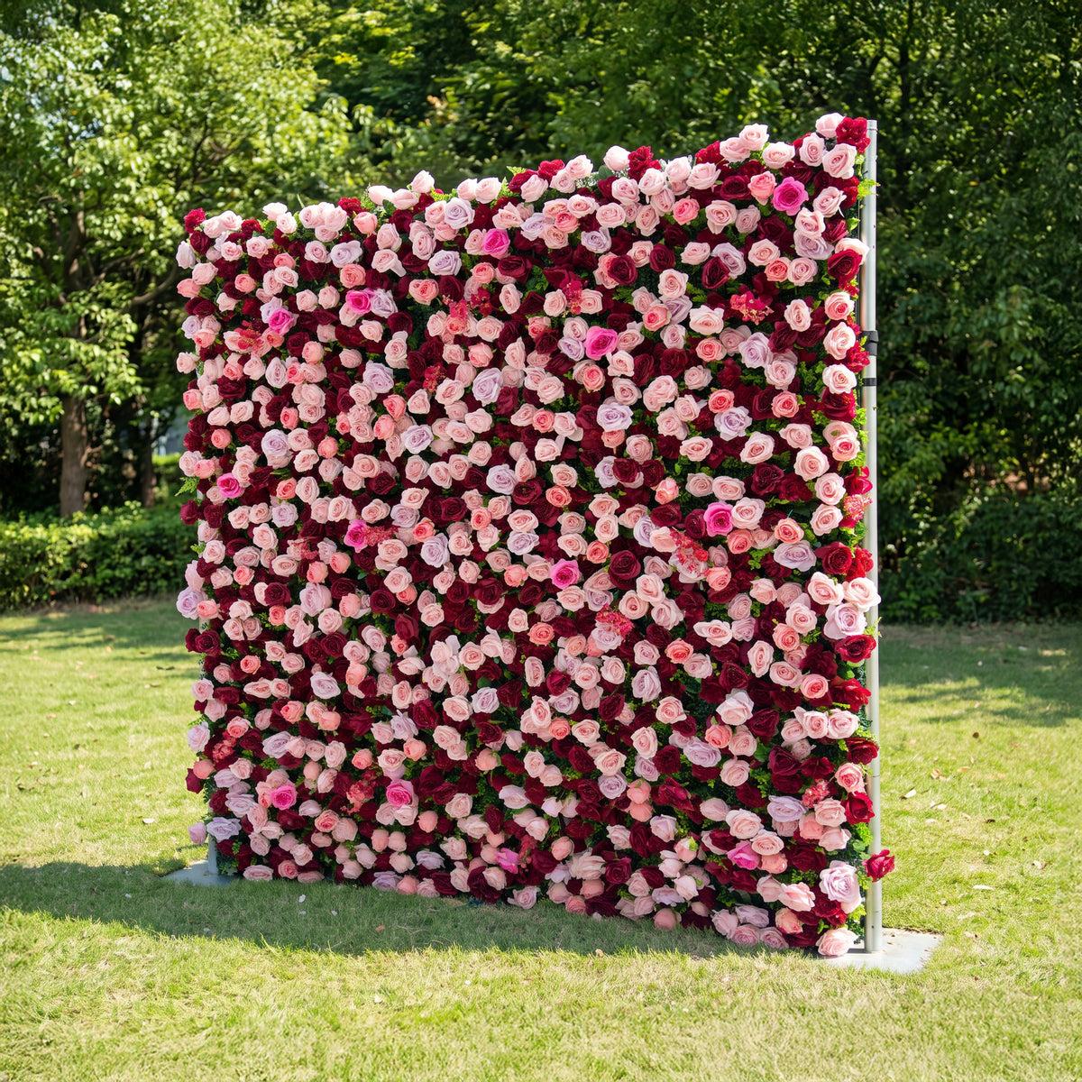 Isolenia 3D Fabric Artificial Zip Up Curtain Flower Wall For Wedding and Events Decoration