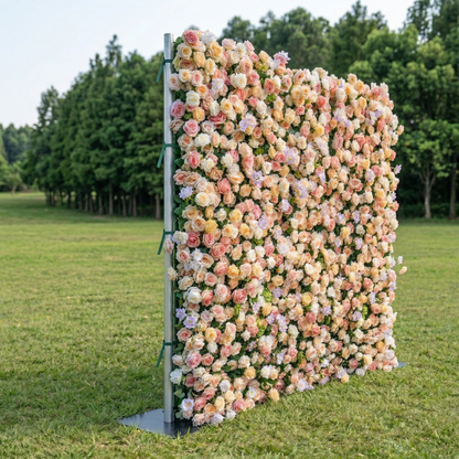 Jasmenia 4D Flower Wall Fabric Artificial Zip Up Curtain Flower Wall For Wedding and Events Decoration