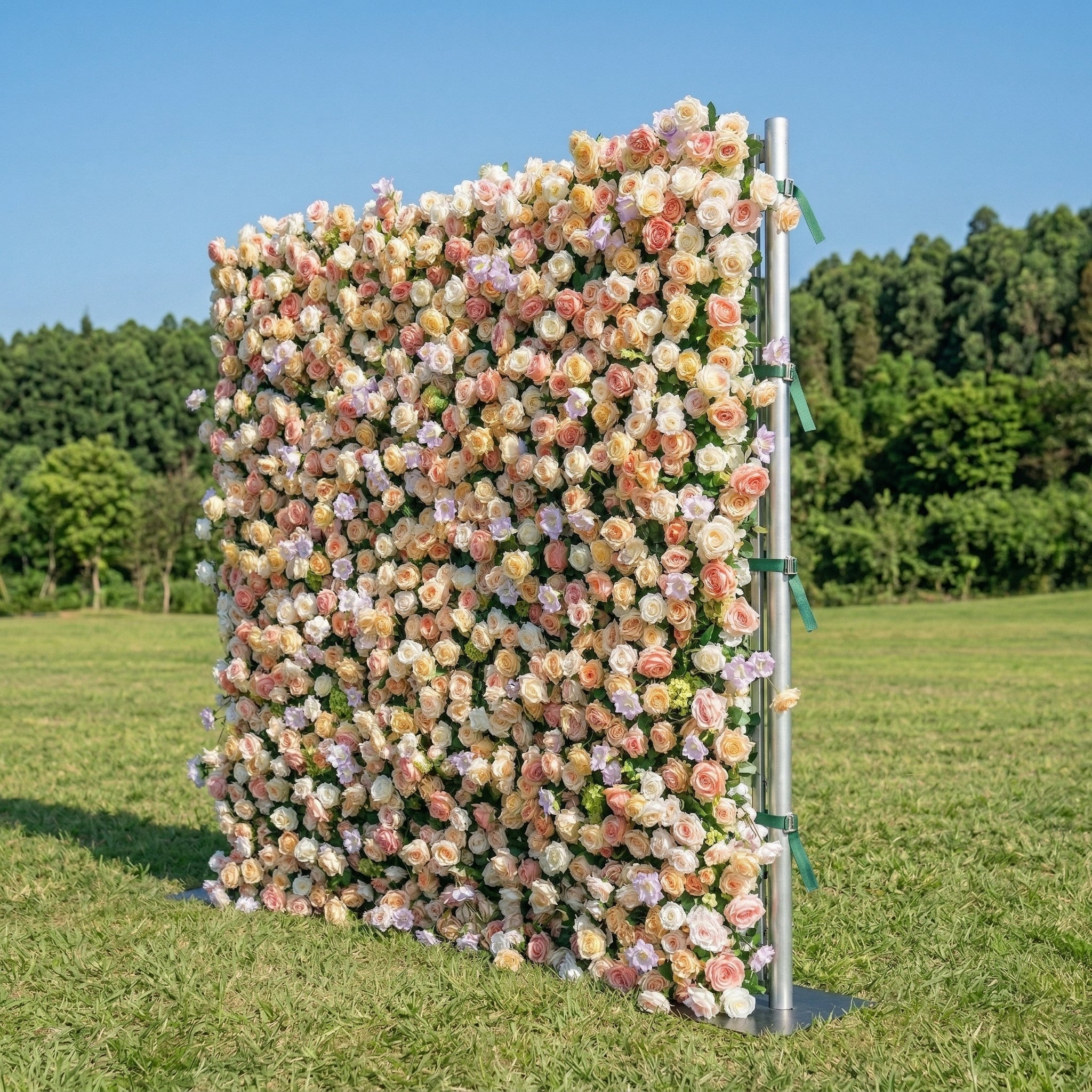 Jasmenia 4D Flower Wall Fabric Artificial Zip Up Curtain Flower Wall For Wedding and Events Decoration