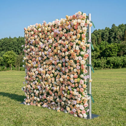 Jasmenia 4D Flower Wall Fabric Artificial Zip Up Curtain Flower Wall For Wedding and Events Decoration