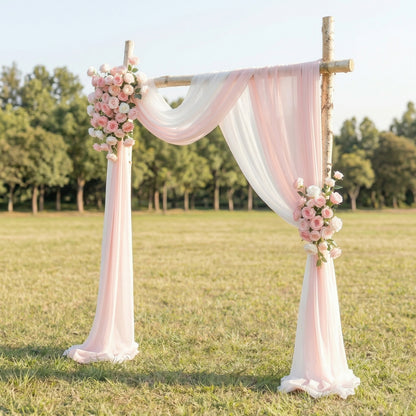 Jessamine Romantic Pink Rose and Draping Arch—Specially Designed for Wedding Receptions