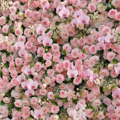 Gale Premium 4D Cherry Blossom Pink Silk Flower Wall with Luxe Orchid Accents for Sweet Parties &amp; Photo Booths