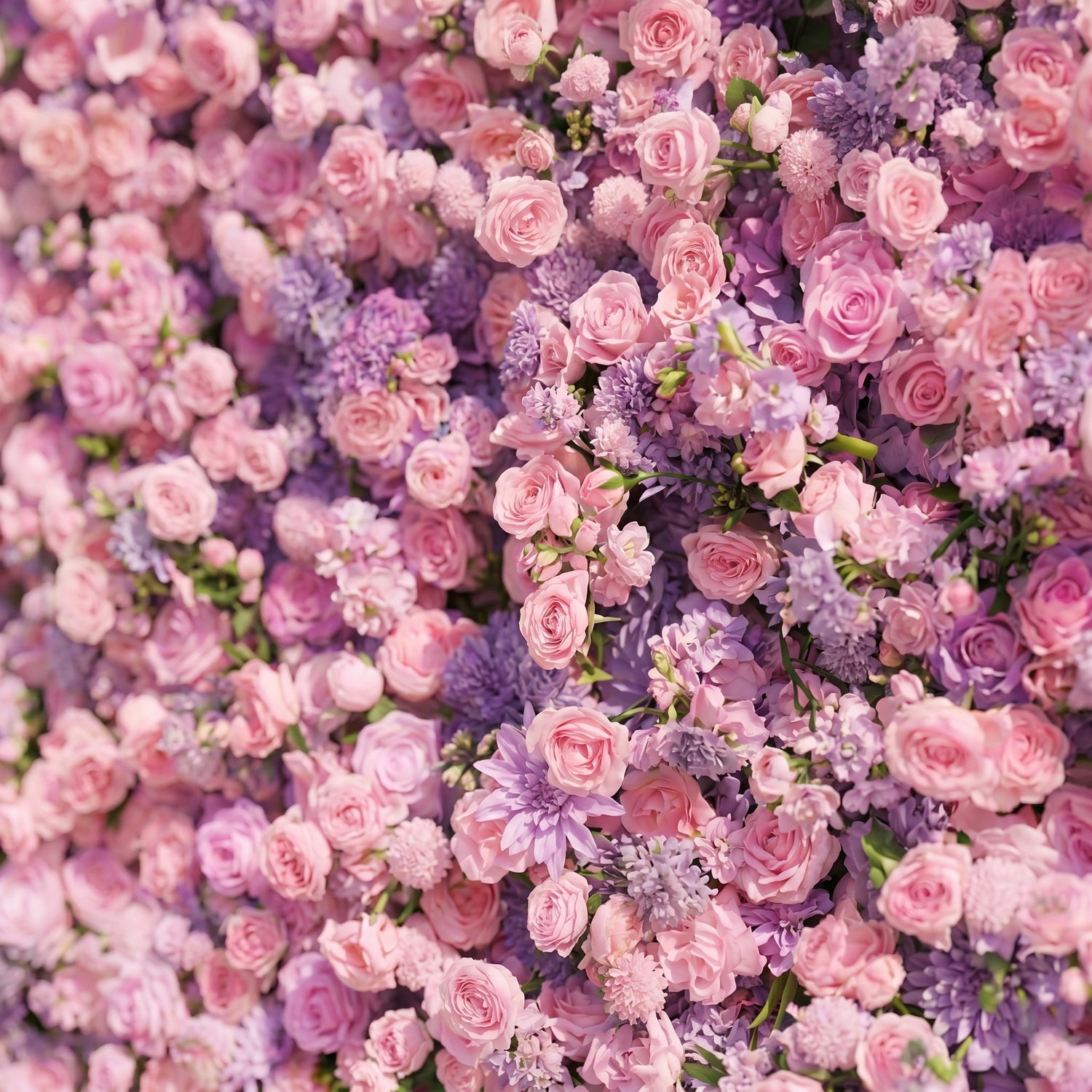 Puff Luxury 4D Lavender Purple &amp; Soft Pink Silk Floral Wall Backdrop for Romantic Dreamy Weddings