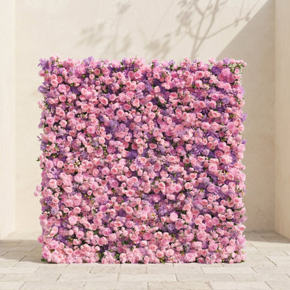 Puff Luxury 4D Lavender Purple &amp; Soft Pink Silk Floral Wall Backdrop for Romantic Dreamy Weddings