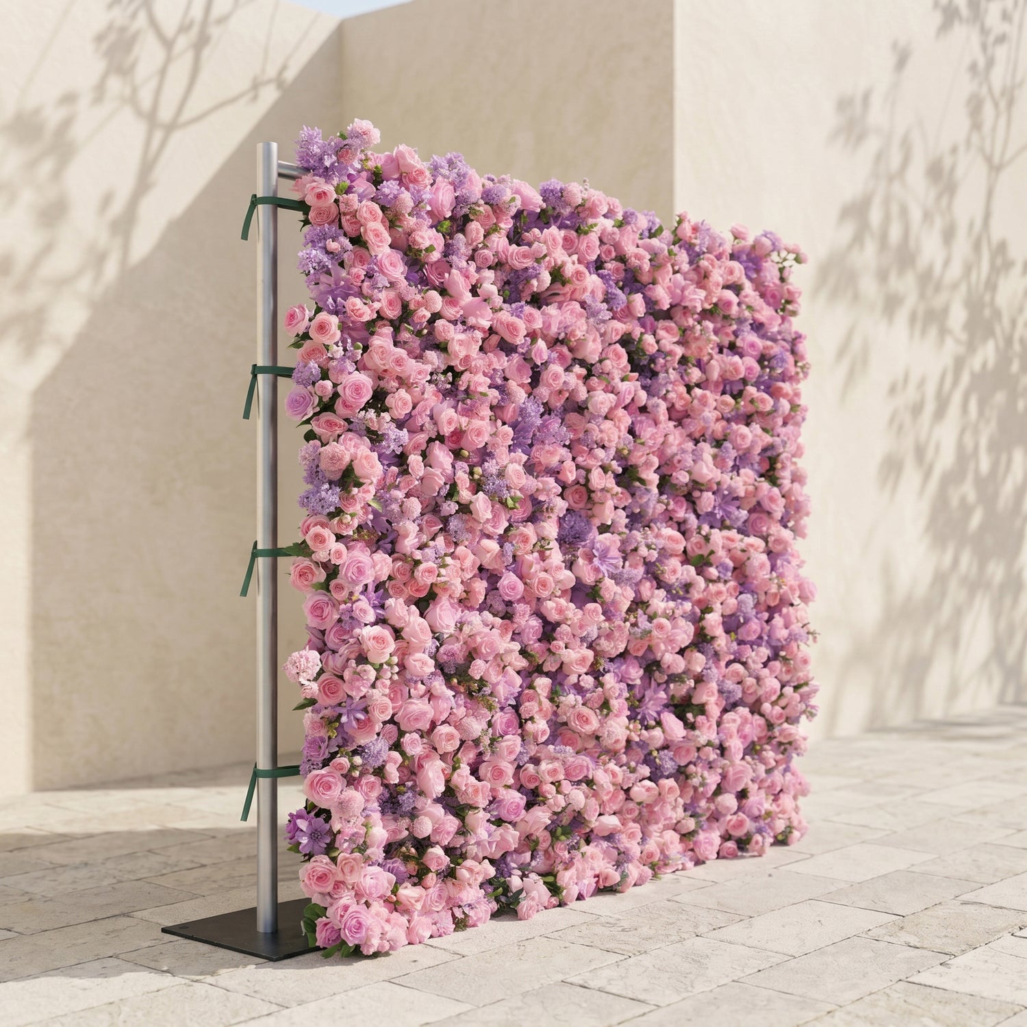 Puff Luxury 4D Lavender Purple &amp; Soft Pink Silk Floral Wall Backdrop for Romantic Dreamy Weddings