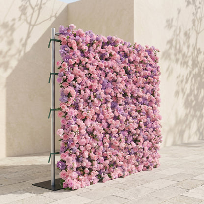 Puff Luxury 4D Lavender Purple &amp; Soft Pink Silk Floral Wall Backdrop for Romantic Dreamy Weddings