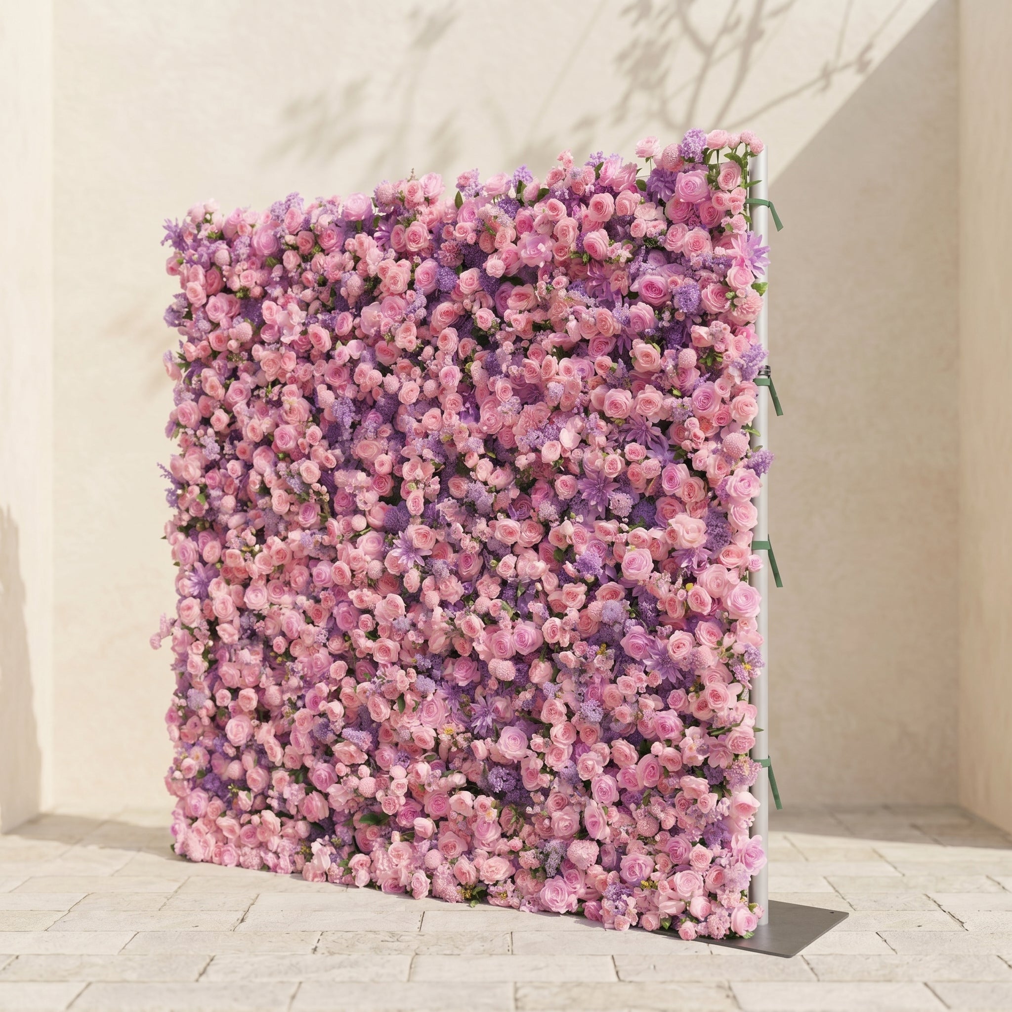 Puff Luxury 4D Lavender Purple &amp; Soft Pink Silk Floral Wall Backdrop for Romantic Dreamy Weddings
