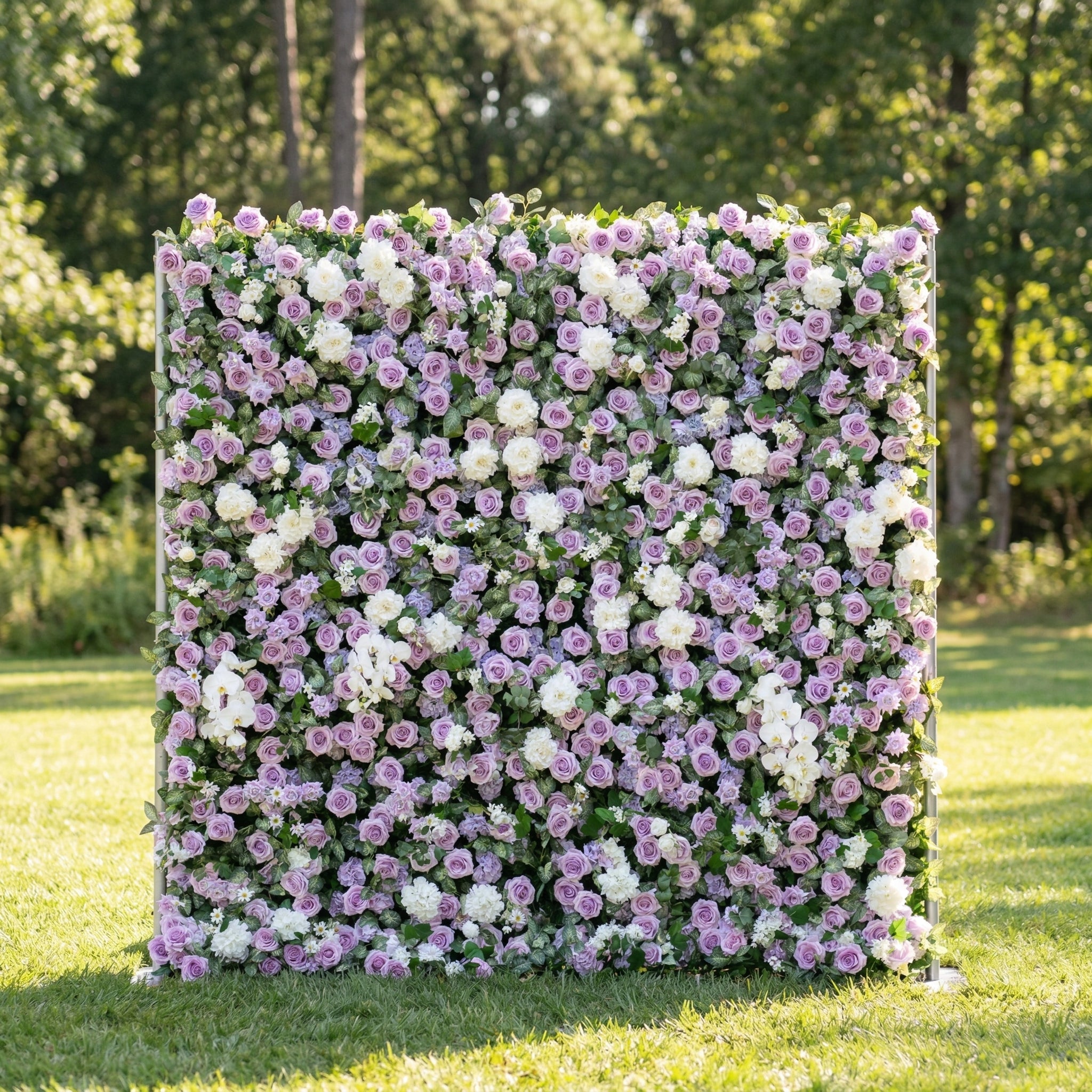 Lotana 3D Purple &amp; White Rose Flower Wall for Weddings &amp; Home Decor