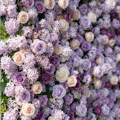 Mapelia 3D Multi Purple Rose Flower Wall for Outdoor Weddings &amp; Events